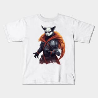 The Fierce Guardian: Raccoon-Fox-Badger Hybrid Hero Kids T-Shirt